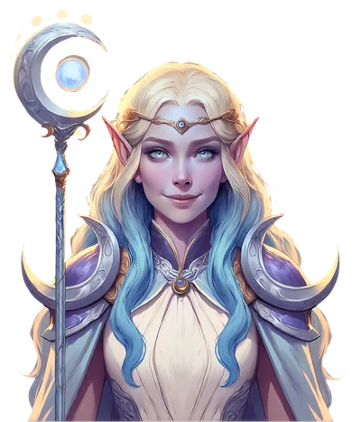 Assistriel, drawn as a moon elf